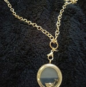 gold locket with chain